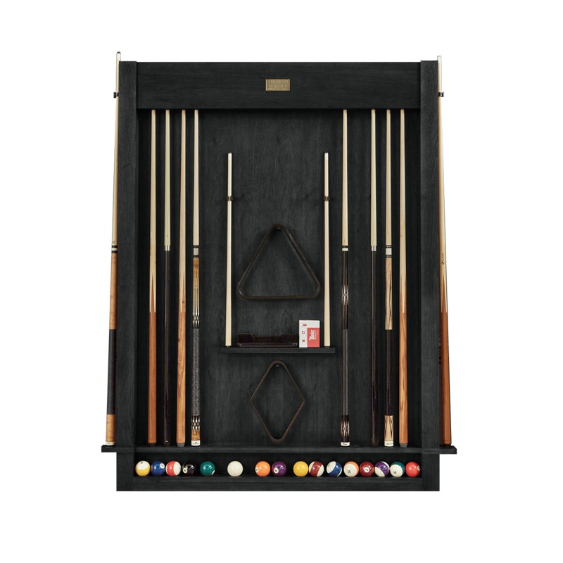 Alta Wall Mounted Cue Rack 12 (Black Ash)