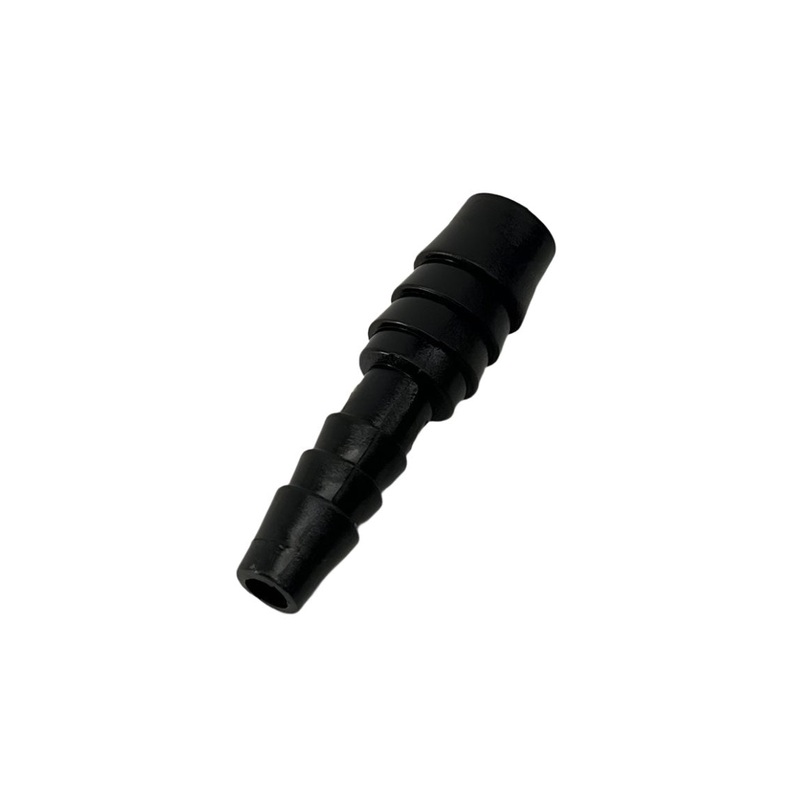 Reducer Coupling 1/4″ X3/8″ Barbed Black