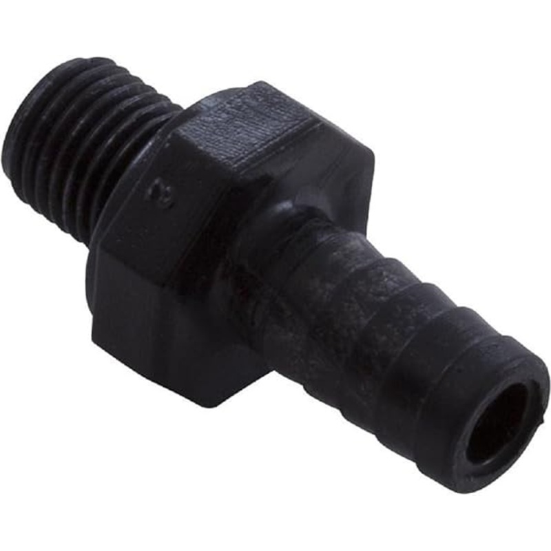 Adapter Male 3/8″ Barb X 1/4″ MPT Black