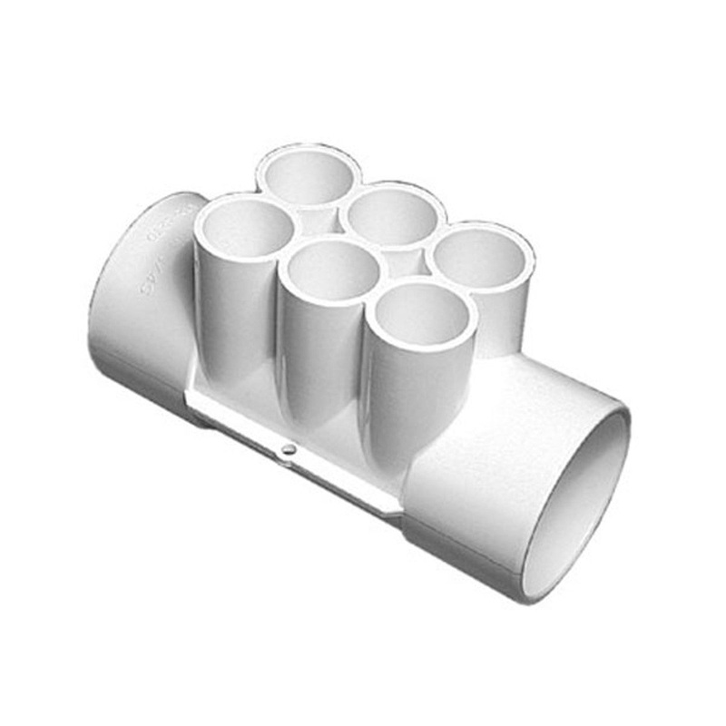 Manifold 2″ Slip x 2″ Slip x (6) 3/4″ SB Ports PVC