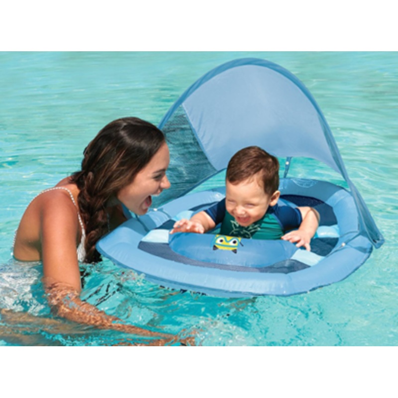 Baby Springfloat with Sun Canopy – Blue Sea Monster