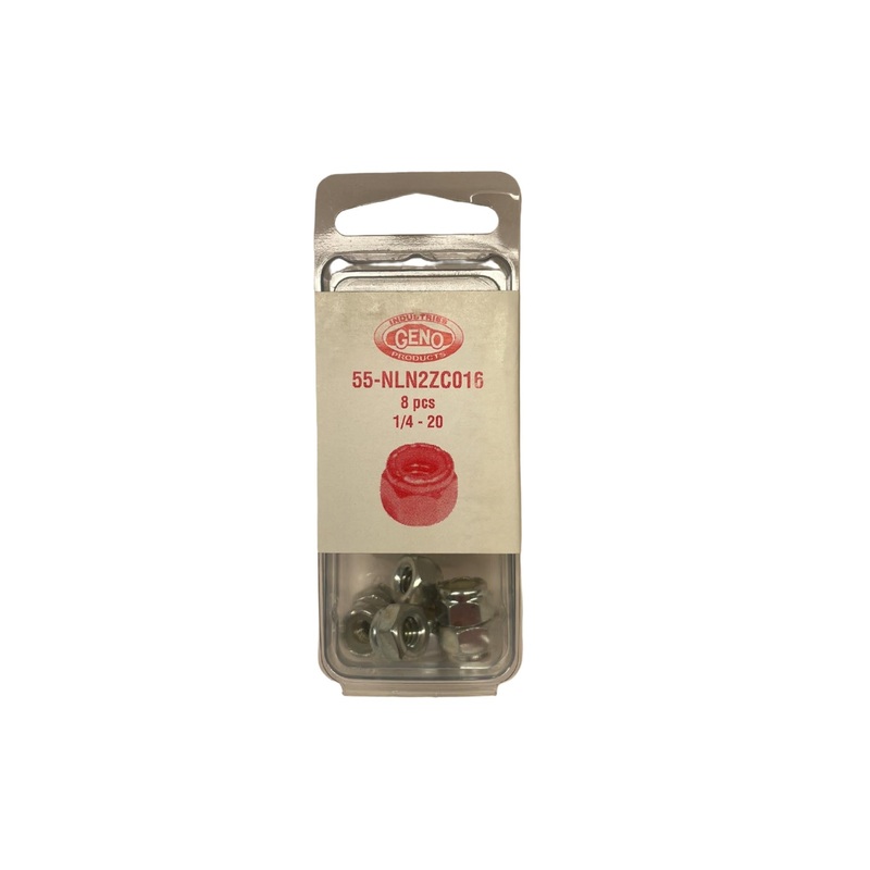 GENO NYLON LOCK NUT STEEL ZINC (55-NLN2ZC016)