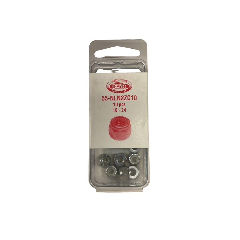 GENO NYLON LOCK NUT STEEL ZINC (55-NLN2ZC10)