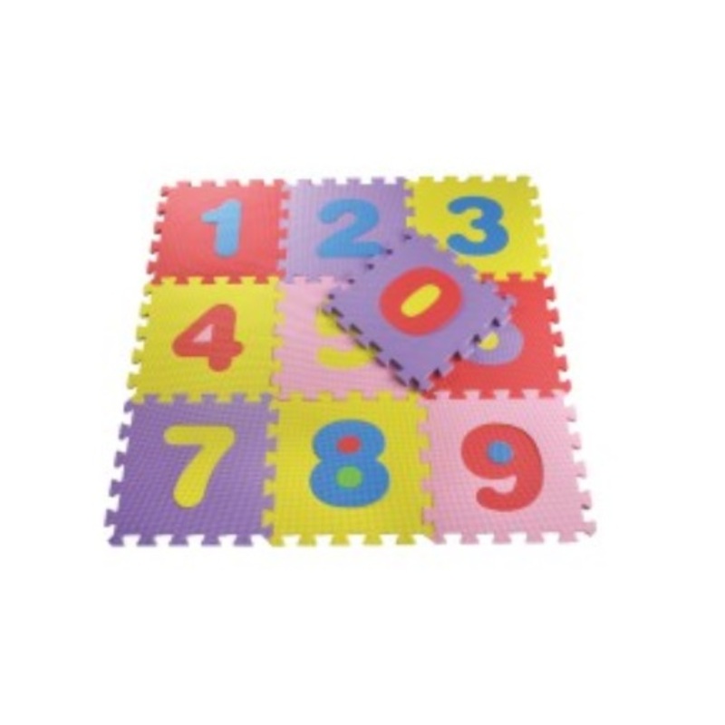 Rubber Flooring Interlocking Numbers Print 30x30x1.0cm