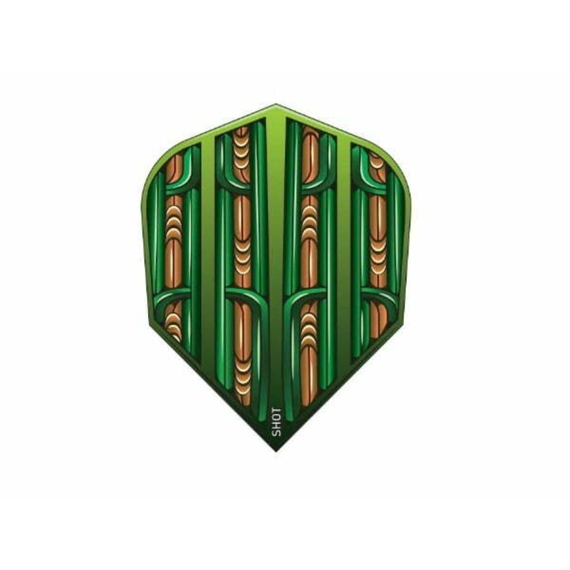 Shot Darts Warrior Rutene Small Standard Green Dart Flights