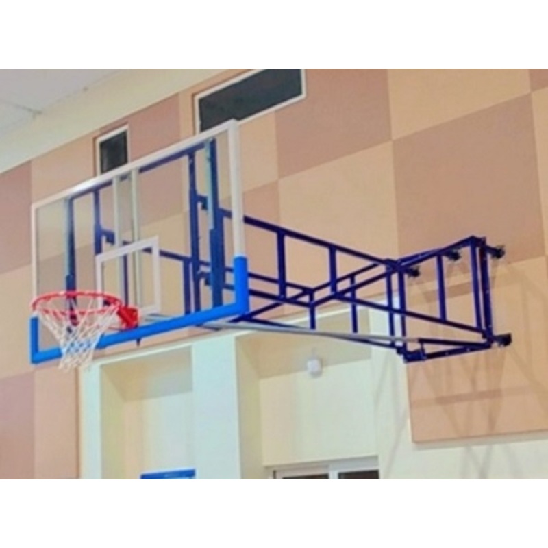 Basketball Side Wall Mounted Foldable Type Board W/ Height Adjustable Board (1800mm X 1050mm)