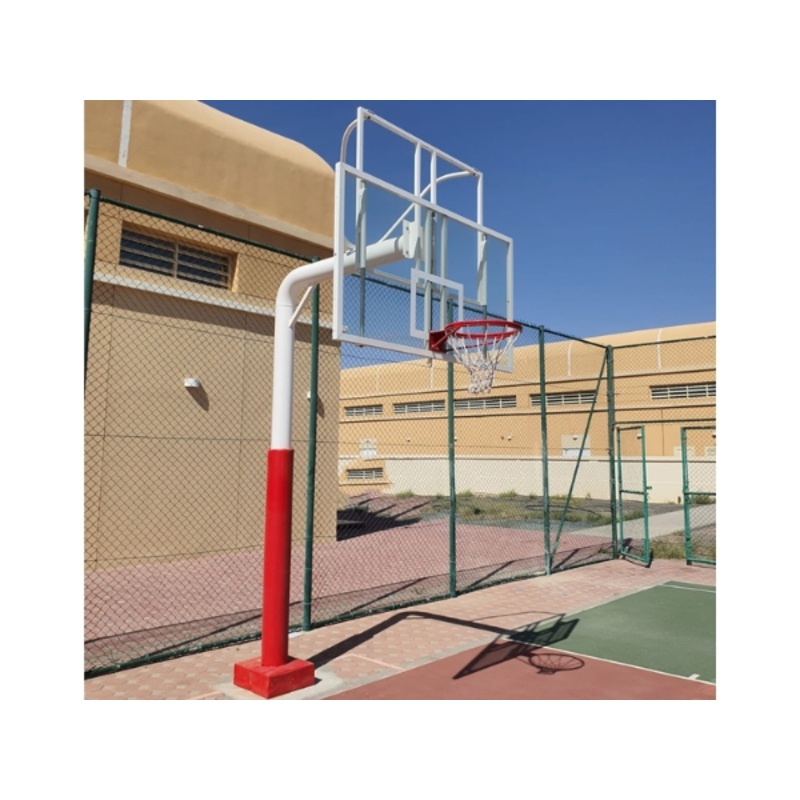 Heavy Duty Basketball Post Fix Type Professional Size with adjustable height board