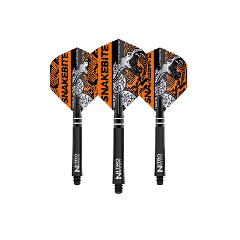 Red Dragon Peter Wright Snakebite Hardcore Orange Combo Dart Flights & Shafts
