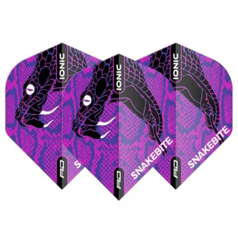 Red Dragon Peter Wright Snakebite Ionic Snake Head Purple Dart Flights