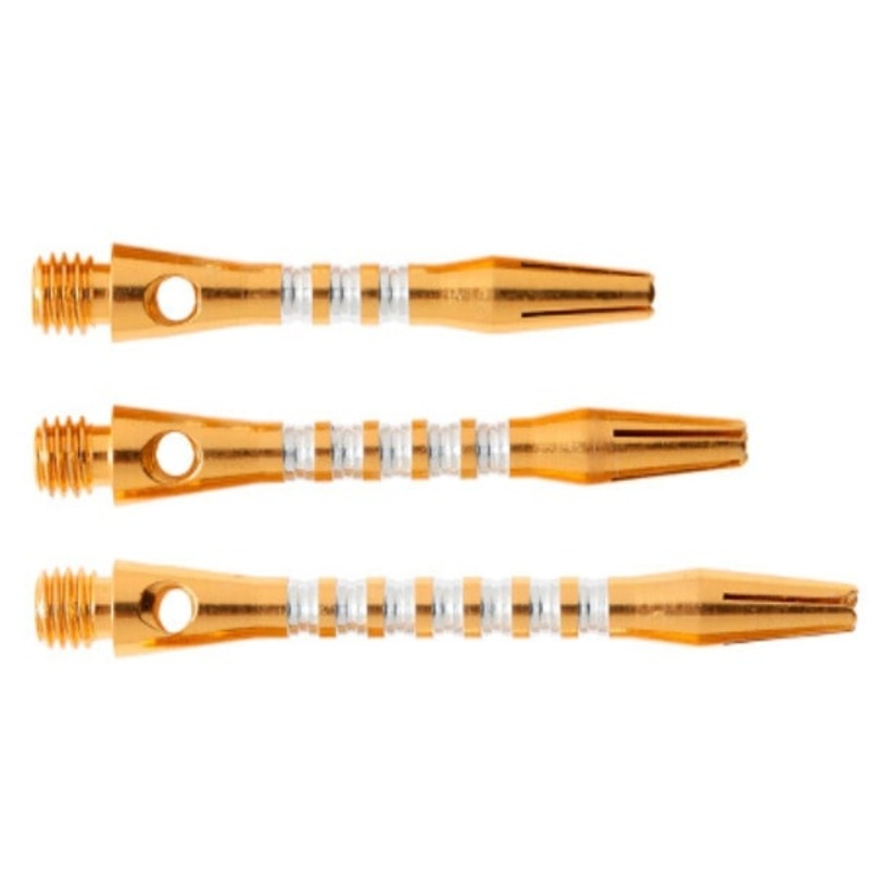 Shot Darts Aluminium Anodised Pyramid Shaft In Gold Short