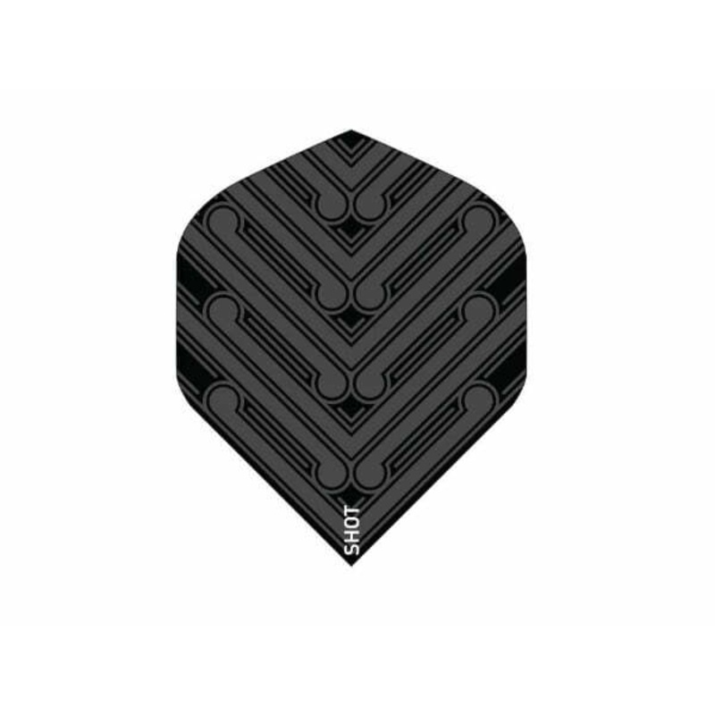 Shot Darts Manu Black Standard Dart Flights