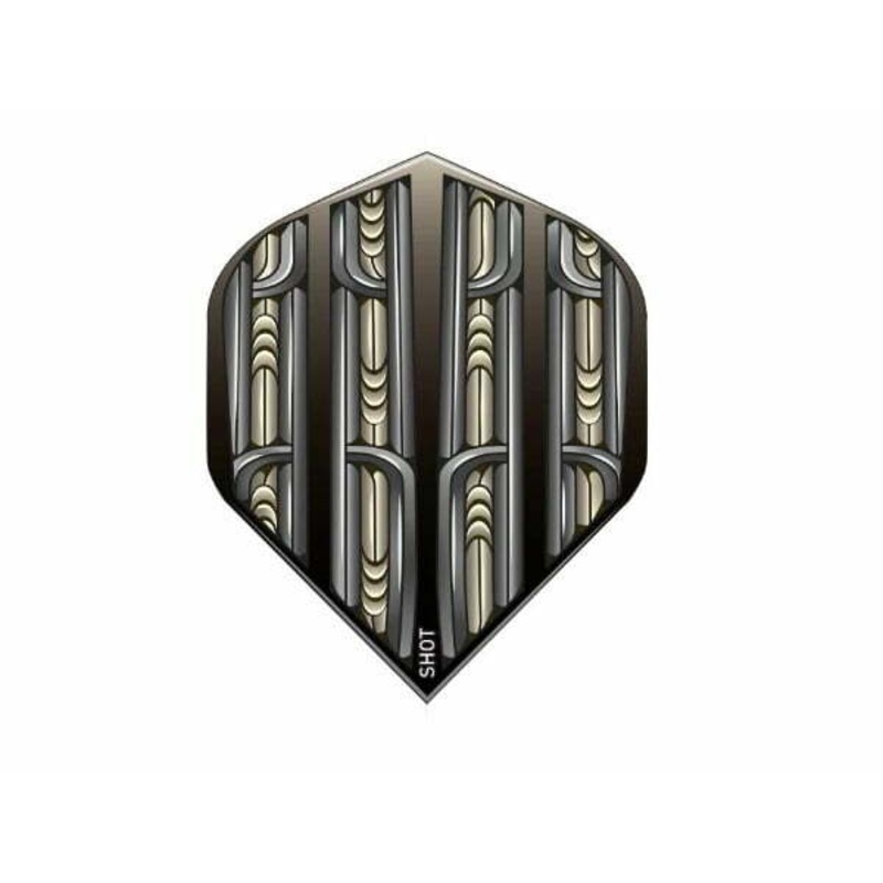 Shot Darts Warrior Rutene Standard Black Dart Flights