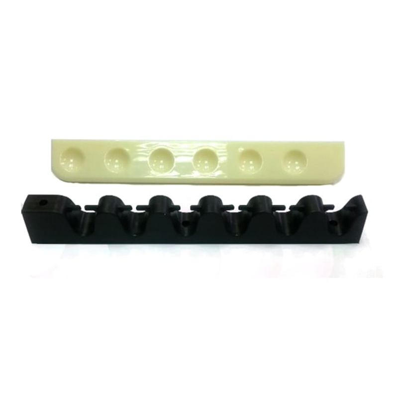 Wall Cue Rack With Flexible Rubber Cue Clips For 6 Cues