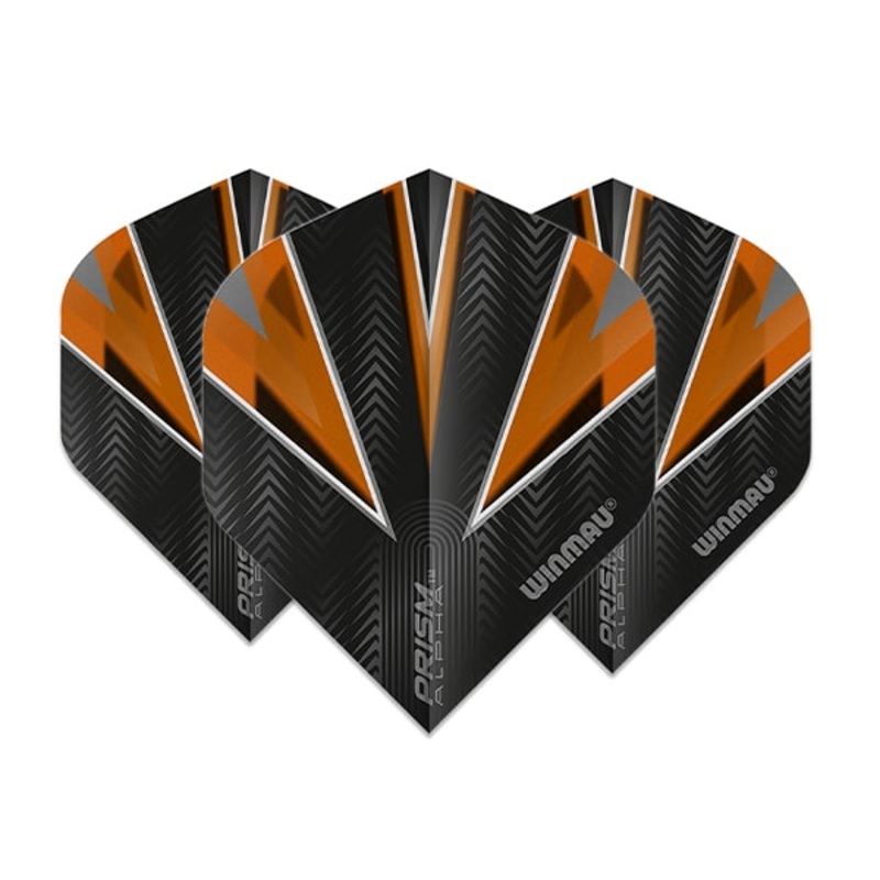 Winmau Prism Alpha Black & Orange Dart Flights