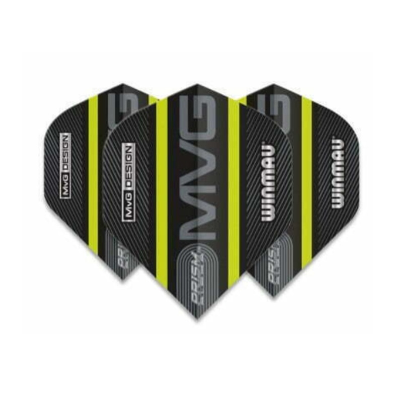 Winmau Prism Alpha MvG 2021 Black & Green Dart Flights