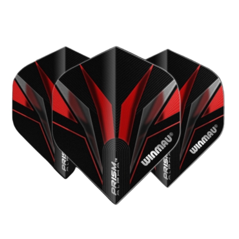 Winmau Prism Alpha Standard Black & Red Dart Flights