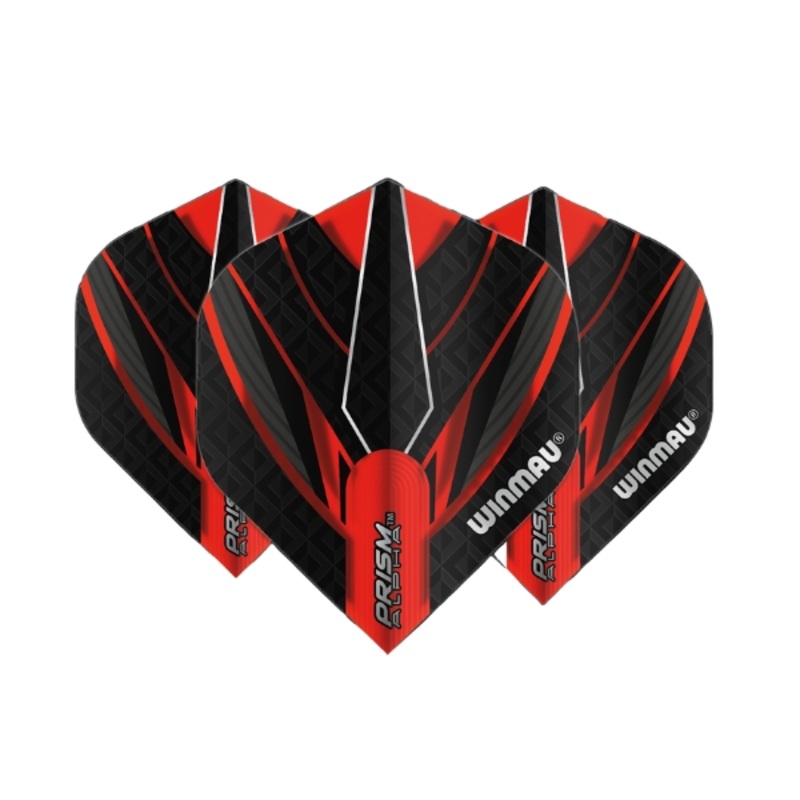 Winmau Prism Alpha Standard Red & Black Dart Flights
