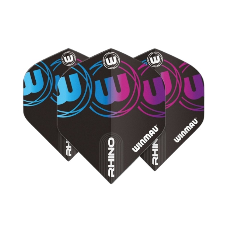 Winmau Rhino Black, Blue & Purple Dart Flights