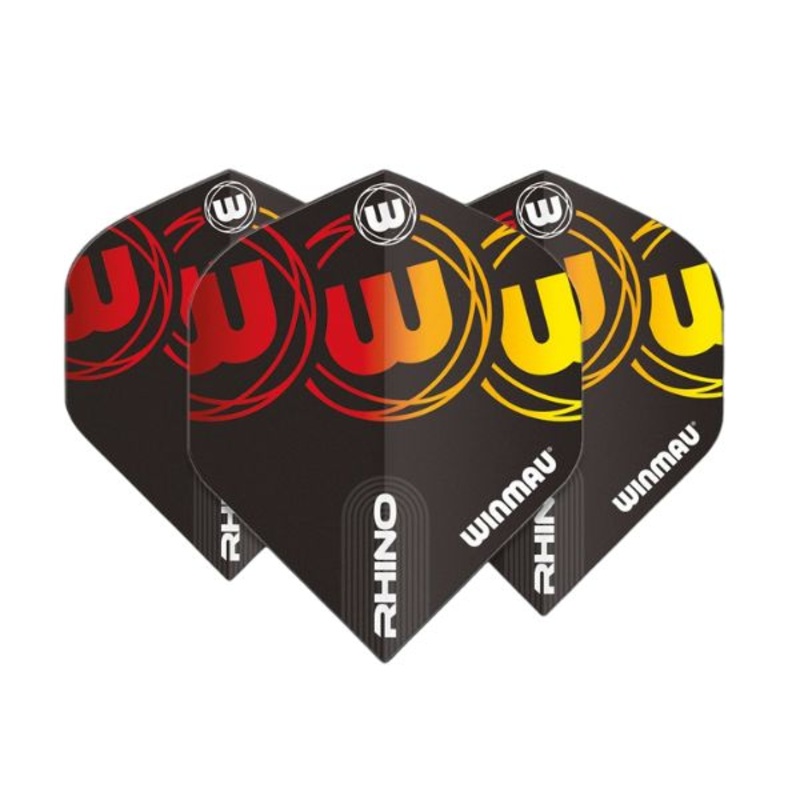 Winmau Rhino Black, Red & Yellow Dart Flights