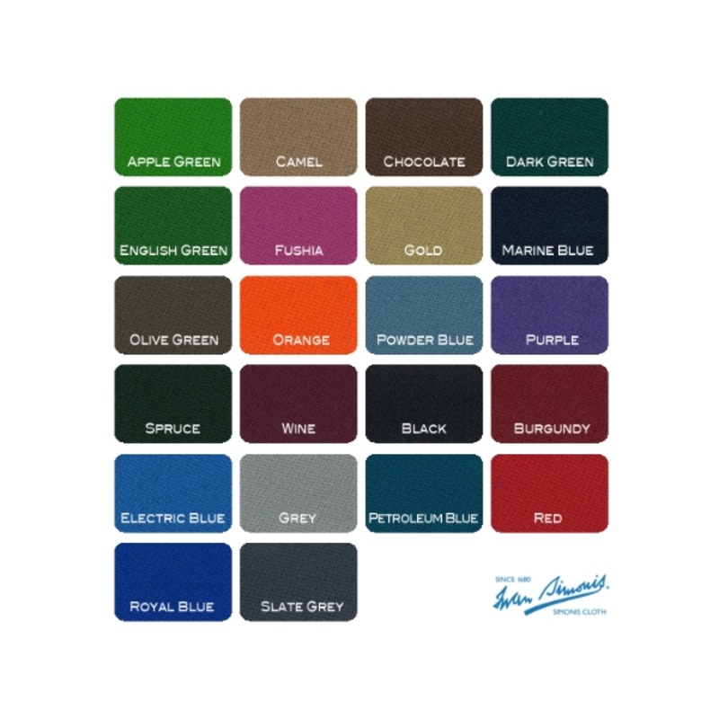 Iwan Simonis 860/198 Special Colors Billiard Table Cloth | 9ft Set