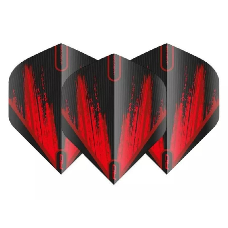 Red Dragon Hardcore Radical Red & Black  Dart Flights