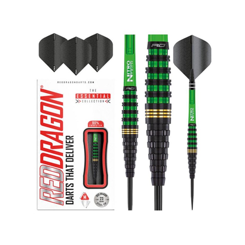 Red Dragon Krypton 90% Tungsten Alloy Steel Tip Darts | 25 Grams | 3 Darts Per Set