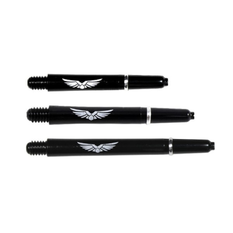 Shot Darts Eagle Claw Solid Black Medium Dart Shaft With Ring