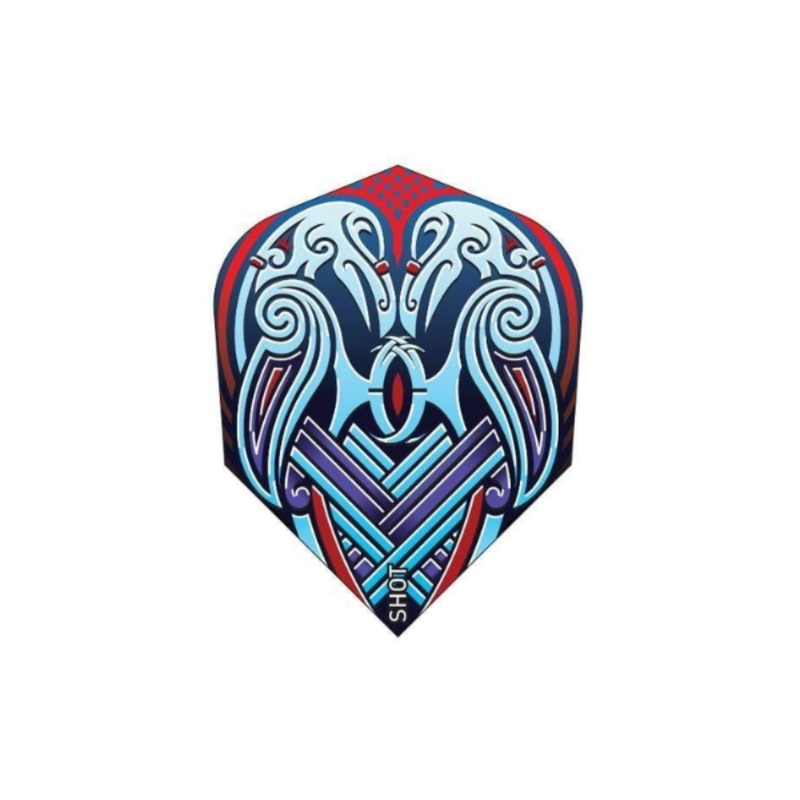 Shot Darts Viking Raven Small Standard Blue Dart Flights