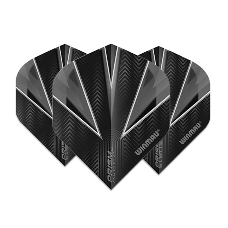 Winmau Prism Alpha Black & Grey Dart Flights