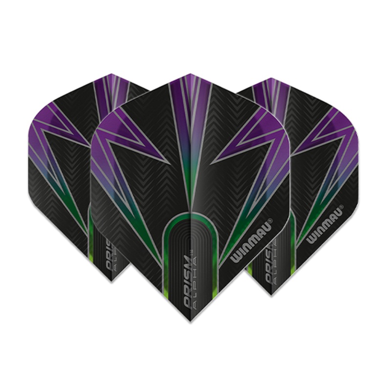 Winmau Prism Alpha Black & Purple Dart Flights