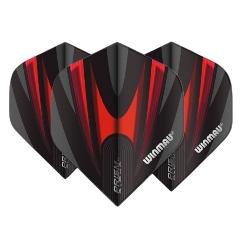Winmau Prism Alpha Black & Red Flights