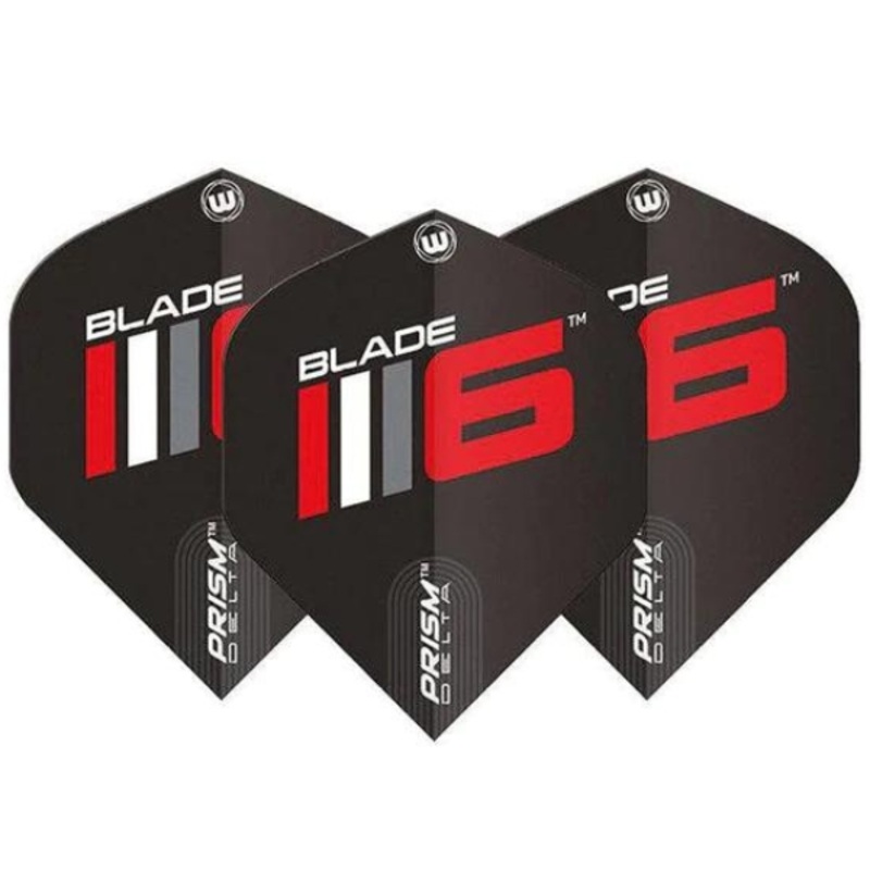 Winmau Prism Delta Blade 6 Standard Black Dart Flights
