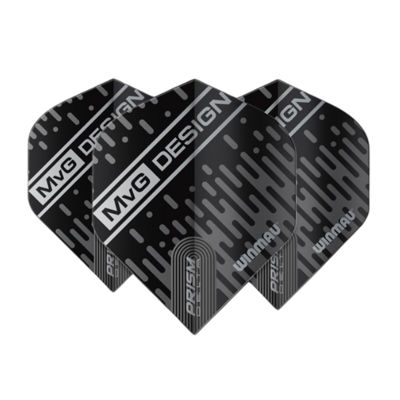 Winmau Prism Delta MvG Design Black & Grey Dart Flights