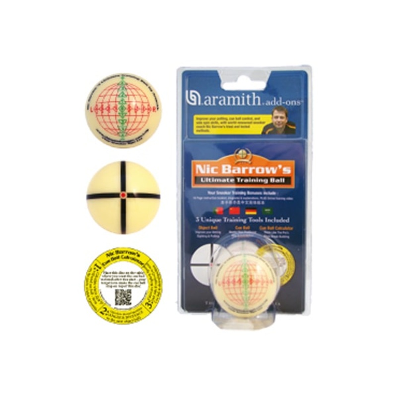 Aramith Nic Barrows Ultimate Snooker Training Ball Blister Pack