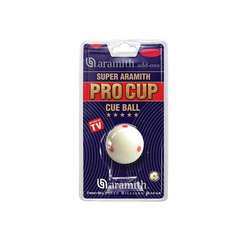 Aramith Snooker Cue Ball 2 1/16 Super Aramith Pro Cup with 6 Red Dots191.70