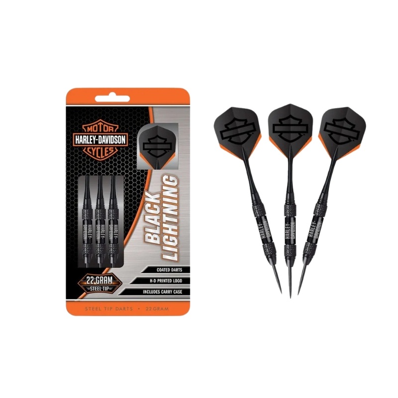 Dart World Harley Davidson Black Lightning Steel Tip Darts 23g (3pcs)