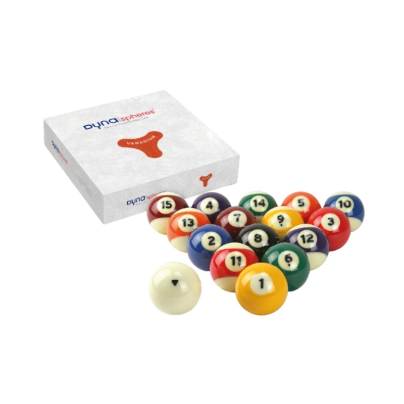 Dynaspheres Pool Ball Set Vanadium 572 57.2mm (16 Balls)