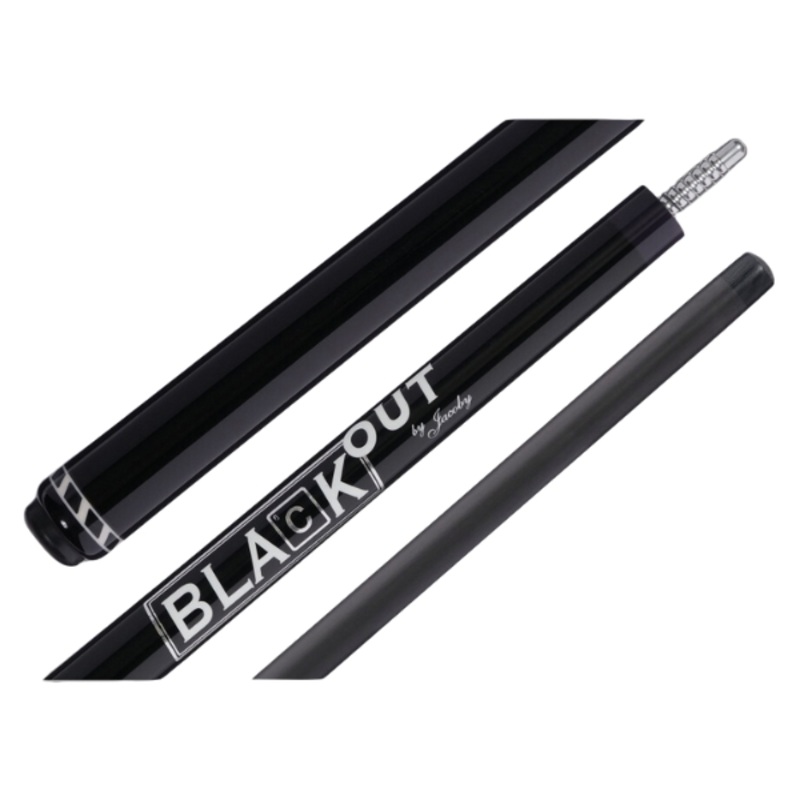 Jacoby Blackout Straight Breaker Break Cue Black   No Wrap   Black Juma Radial Joint