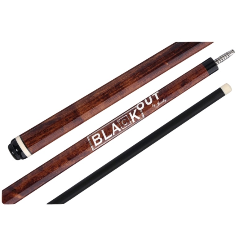 Jacoby Blackout Straight Breaker Break Cue Brown   No Wrap   Black Juma Radial Joint