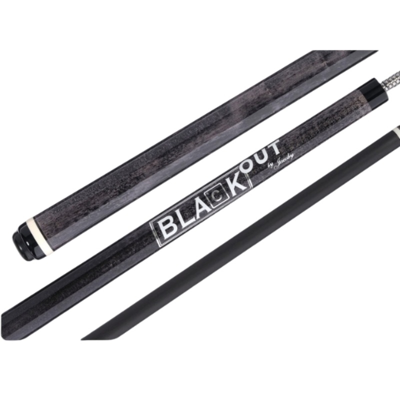 Jacoby Blackout Straight Breaker Break Cue Gray   No Wrap   Black Juma Radial Joint