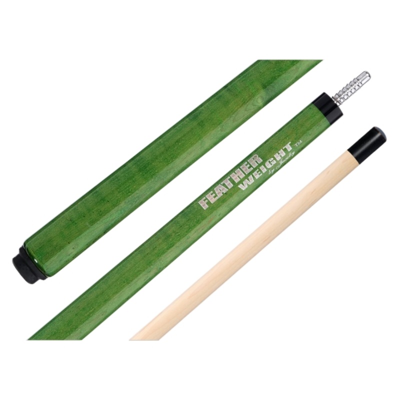 Jacoby Feather Weight Break Cue, Green W/ One 13mm Canadian Rock Maple Shaft Radial Joint