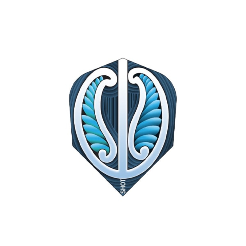 Shot Darts Warrior Blue Small Standard Dart Flights