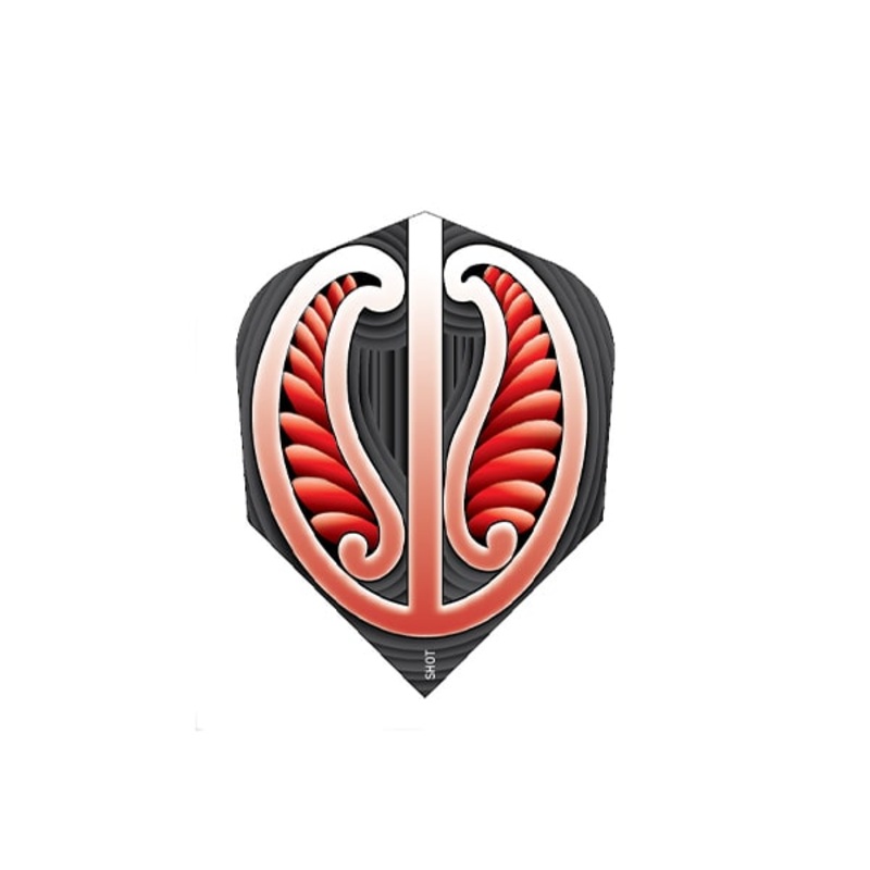 Shot Darts Warrior Red Small Standard Dart Flights
