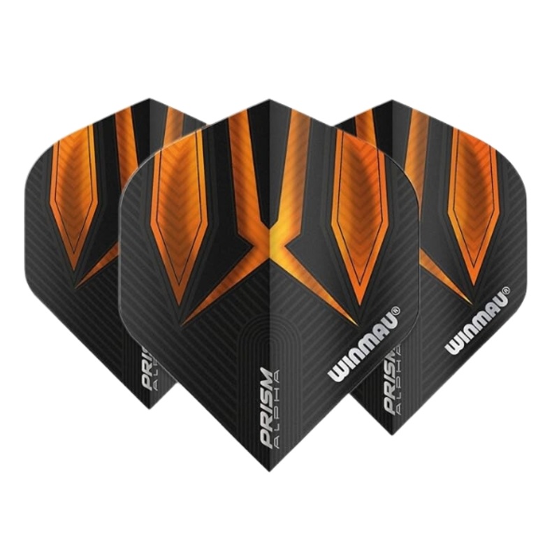Winmau Prism Alpha Black & Orange Flights