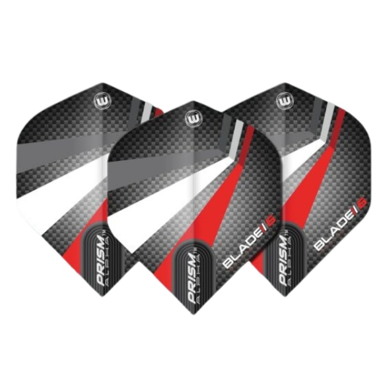 Winmau Prism Alpha Black, Red & White Flights