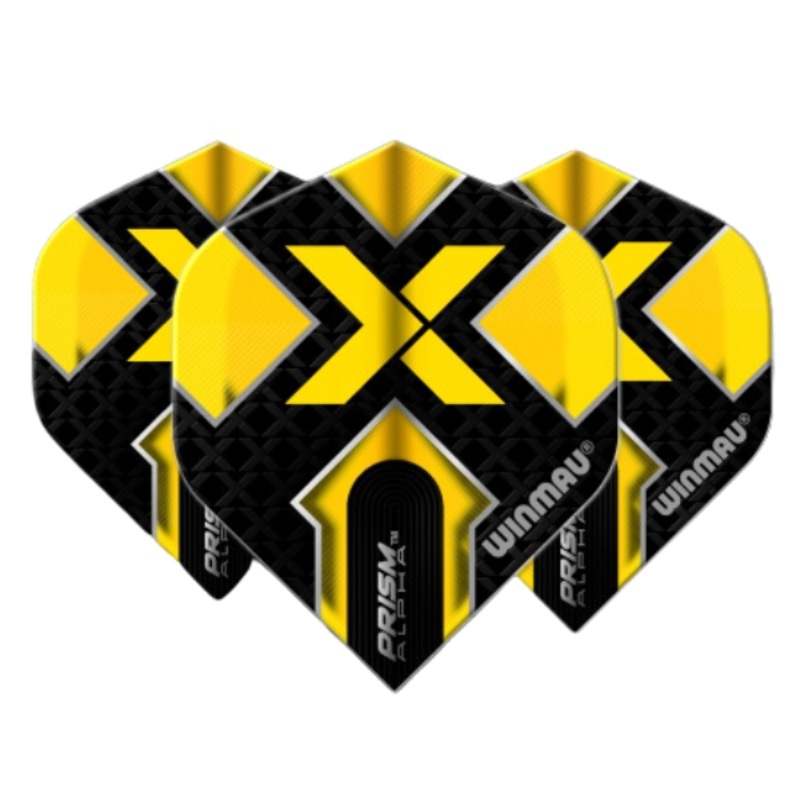 Winmau Prism Alpha Black & Yellow  Flights