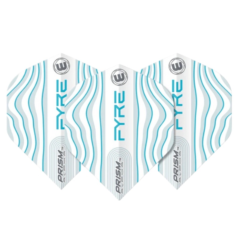 Winmau Prism Alpha White, Aqua & Blue Flights