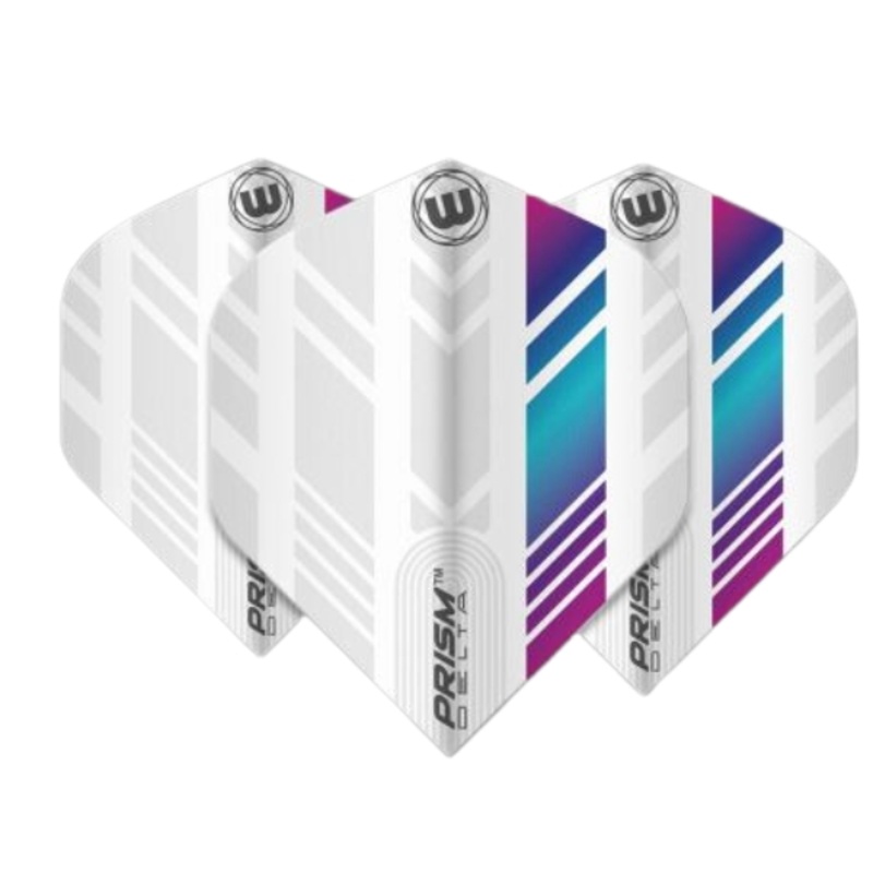 Winmau Prism Delta White & Rainbow Flights