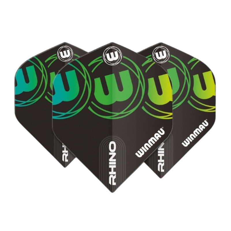 Winmau Rhino Black & Green Dart Flights