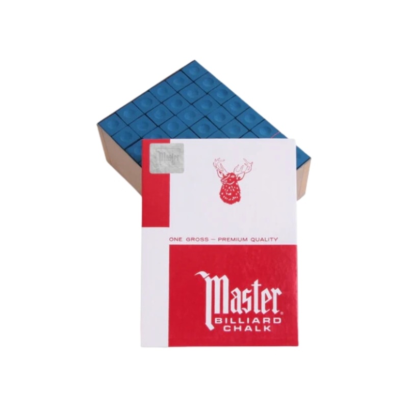 Master Billiard Chalk  144-Piece Box (Multiple Colors Available)